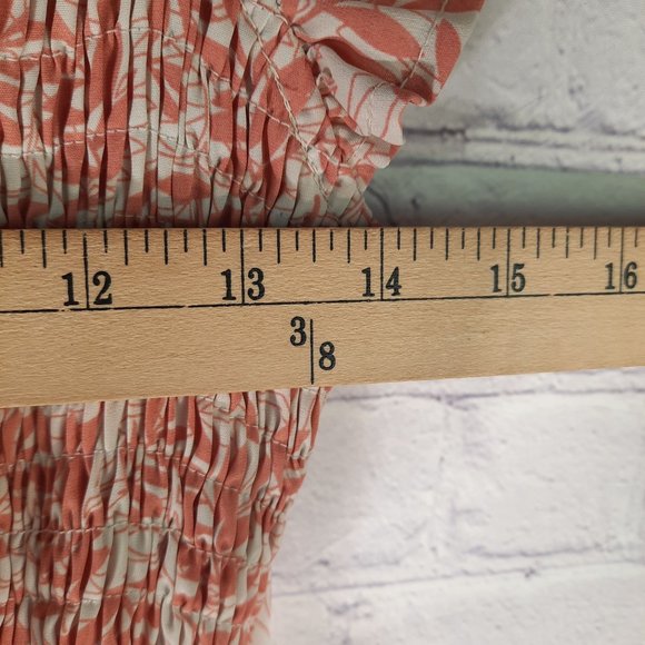 Hayden Los Angeles Botanical Print Smocked Ruffle Shoulder Dress - Picture 10 of 11